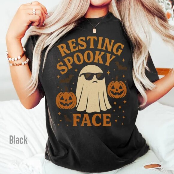Tops - Halloween Ghost Shirt, Cute Ghost Shirt, Halloween Shirt, Spooky Season Tee